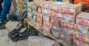 खेलिरहेका केटाकेटीले गाउँ नजिकैको खोल्सामा फालिएका बोरा भित्र ५ करोड रुपैयाँ भेट्टाएपछि