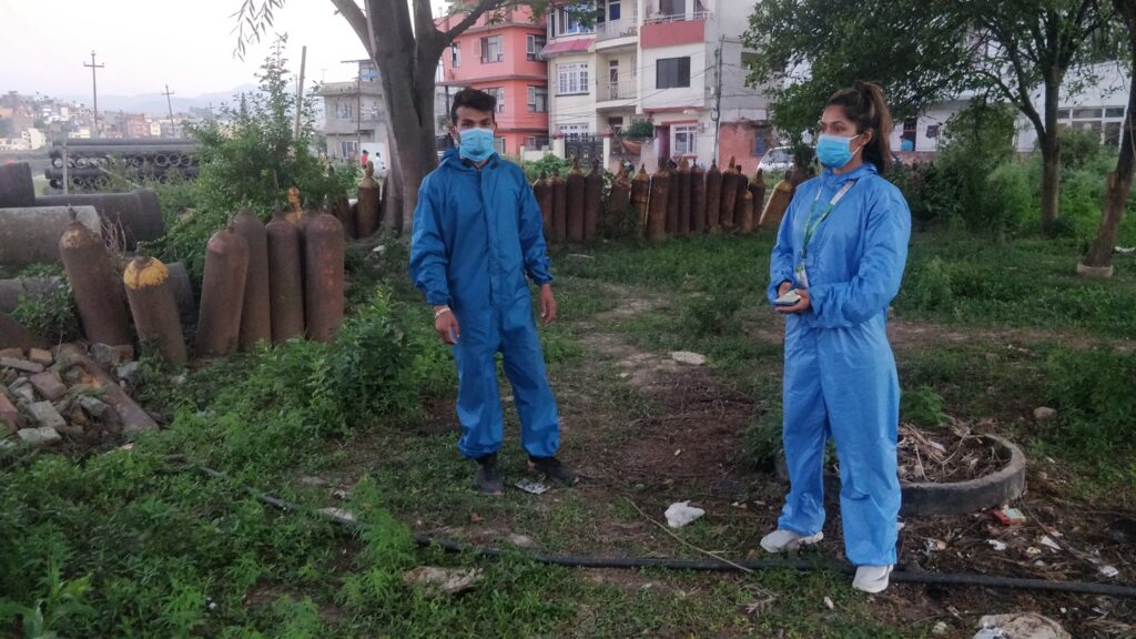 ललितपुरमा करिब पाँच सयवटा अक्सिजन सिलिन्डर बेवारिस अवस्थामा भेटियो