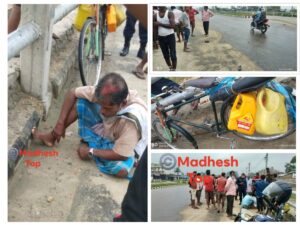 धनुषामा स्कार्पियो को ठक्करबाट एक गम्भीर घाइते: स्कार्पियो सहित चालक पक्राउ