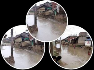 लक्षमिनिया गाउपलिका वडा नं १ सिनर्जोडा गाउँको मूल सडकमा पोखरी बन्दा - निकाय मौन