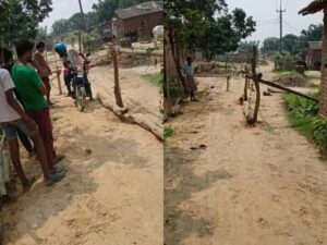 नवराजपुरको देवनगरमा सार्वजनिक बाटो कब्जा