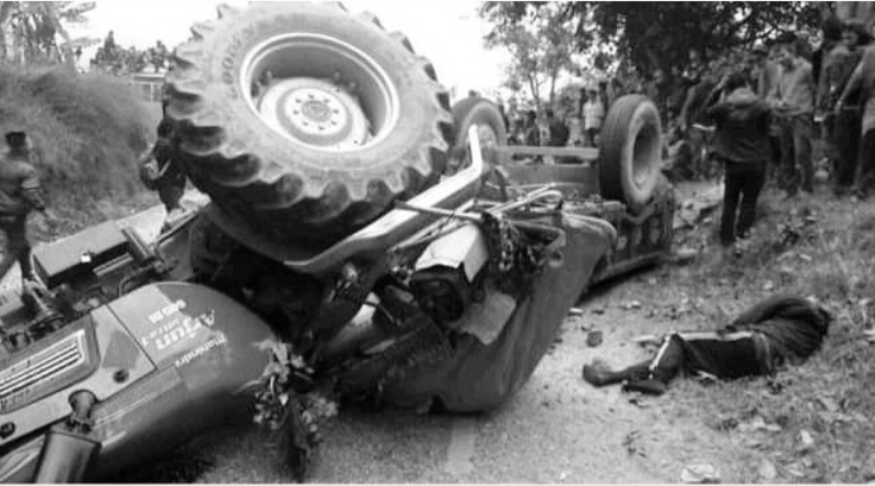 सप्तरीमा ट्याक्टरको ठक्करबाट एक जनाको मृत्युु