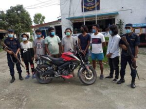 मोटरसाइकल चोरीमा संलग्न ७ जना मोटरसाइकलसहित टोलिको गिरफ्तमा