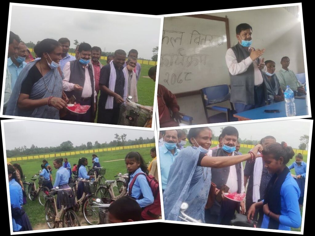 बटेश्वरको जनप्रिय विद्यालयका ३१ छात्रालाई साइकल वितरण